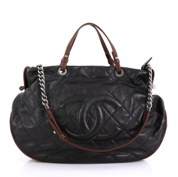 Chanel Country Chic Tote Quilted Leather Large