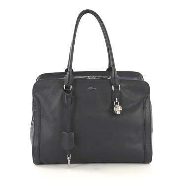 Alexander McQueen Padlock Zip Around Tote Leather Medium  blue 42639/1