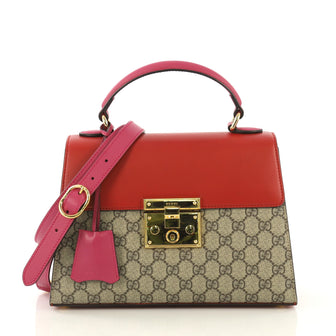 Gucci Padlock Top Handle Bag GG Coated Canvas and Leather Small 42654/17