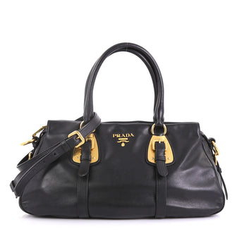 Prada Convertible Belted Satchel Soft Calfskin Medium  42654/19