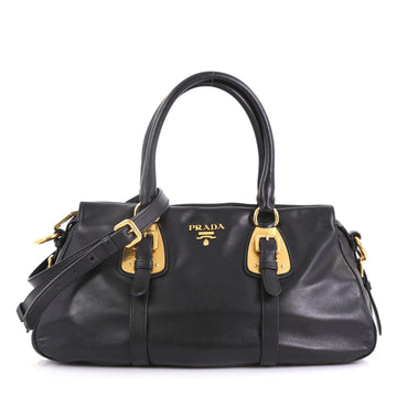 Prada Convertible Belted Satchel Soft Calfskin Medium  42654/19