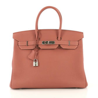 Hermes Birkin Handbag Pink Togo with Palladium Hardware 35 - Rebag