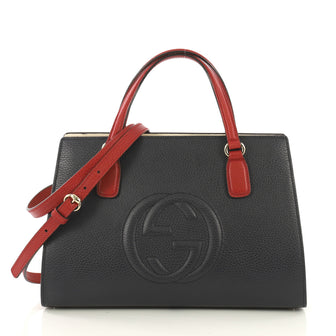 Gucci Soho Convertible Top Handle Satchel Leather Medium 42654/26