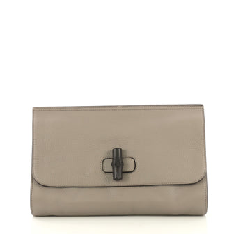 Gucci Bamboo Daily Clutch Leather 
