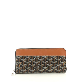 Goyard Matignon Zip-Around Wallet Coated Canvas with Leather  black 42657/1