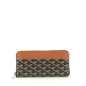 Goyard Matignon Zip-Around Wallet Coated Canvas with Leather  black 42657/1