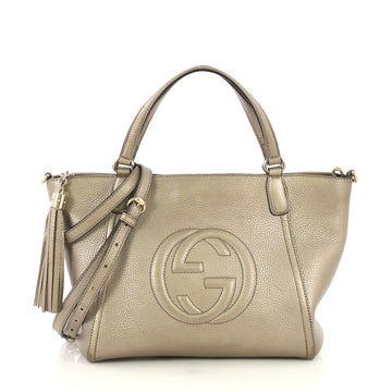 Gucci Soho Convertible Top Handle Bag Leather Small