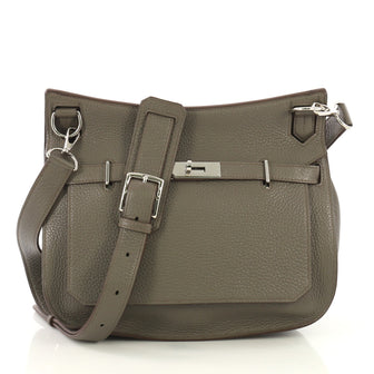Hermes Jypsiere Handbag Clemence 28 - Designer Handbag - Rebag