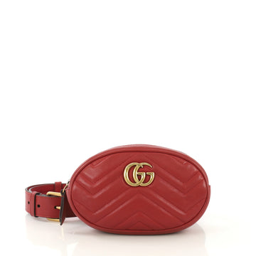 Gucci Model: GG Marmont Belt Bag Matelasse Leather Red 42688/1