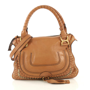 Chloe Marcie Satchel Leather Medium  brown 42695/1