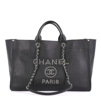 Chanel Deauville Tote Studded Caviar Large 