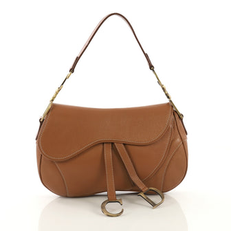 Christian Dior Model: Vintage Double Saddle Bag Leather Brown 42728/2