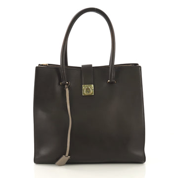 Salvatore Ferragamo Gancini Tote Leather Tall