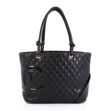 Chanel Cambon Tote Quilted Leather Large