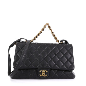 Chanel Trapezio Flap Bag Quilted Sheepskin Large