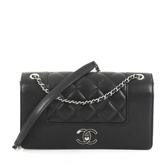 Chanel Mademoiselle Vintage Flap Bag Quilted Sheepskin Small