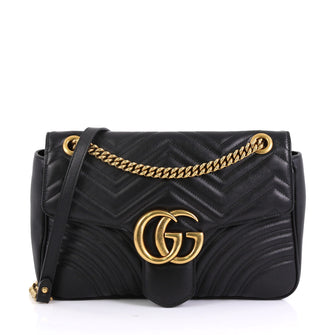 Gucci GG Marmont Flap Bag Matelasse Leather Medium 42767/1
