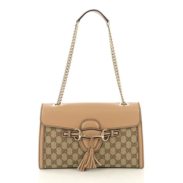 Gucci Emily Chain Flap Bag GG Canvas Medium 42778/1