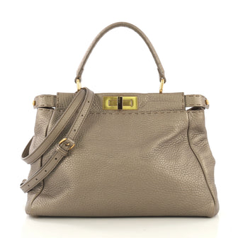 Fendi Model: Selleria Peekaboo Bag Leather Regular Brown 42788/24