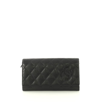 Chanel CC Flap Wallet Quilted Lambskin Long