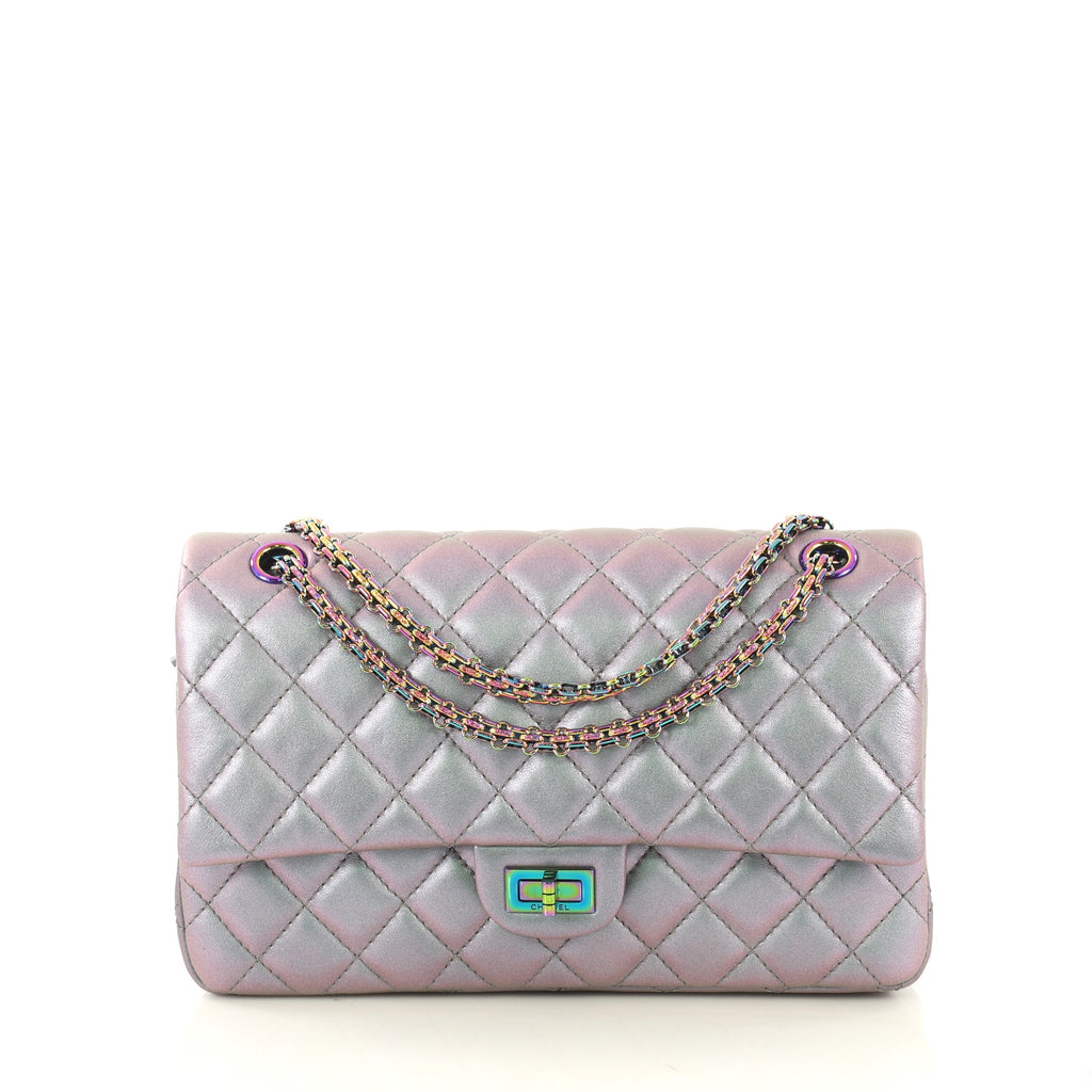 Chanel Quilted Lambskin Maxi Classic Double Flap Bag Fuchsia Pink