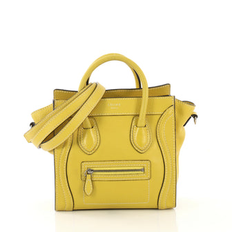 Celine Luggage Handbag Grainy Leather Nano - Rebag