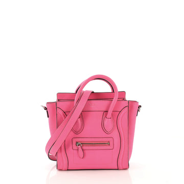 Celine Luggage Handbag Grainy Leather Nano - Rebag