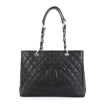 Chanel Vintage Grand Shopping Tote Quilted Caviar