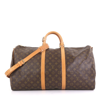 Louis Vuitton Keepall Bandouliere Bag Monogram Canvas 55 Brown 428315