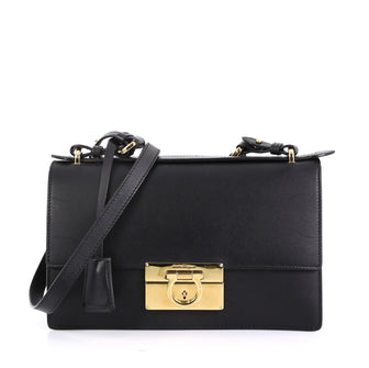 Salvatore Ferragamo Model: Aileen Shoulder Bag Leather Medium Black 42857/1