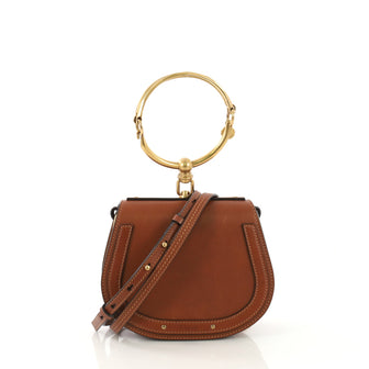 Chloe Model: Nile Crossbody Bag Leather Small Brown 42860/3