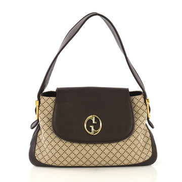 Gucci 1973 Satchel Diamante Canvas and Leather Medium - Rebag
