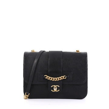 Chanel Front Chain Flap Bag Quilted Sheepskin Medium