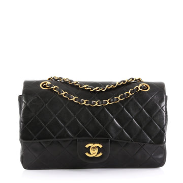 Chanel Vintage Classic Double Flap Bag Quilted Lambskin Medium