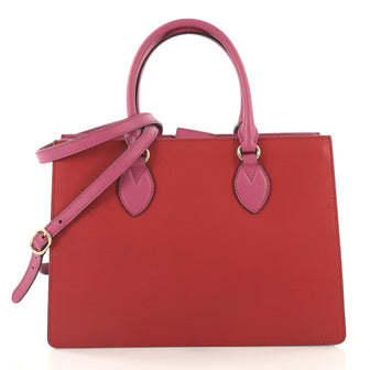 Gucci Model: Convertible Gusset Tote Leather Medium Red 42872/31