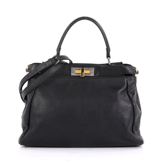 Fendi Peekaboo Bag Leather Regular - Designer Handbag - Rebag