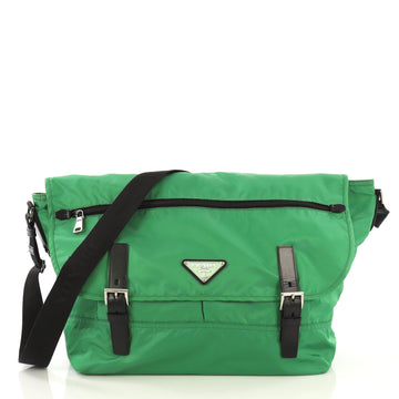Prada Zip Buckle Messenger Bag Tessuto Large - 42873/13