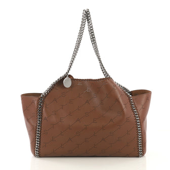 Stella McCartney Model: Falabella Reversible Tote Perforated Faux Leather Large Brown 42873/25