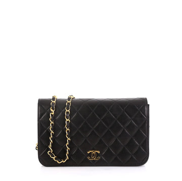 Chanel Vintage Full Flap Bag Quilted Lambskin Small