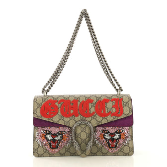 Gucci Dionysus Bag Embroidered GG Coated Canvas Small Brown 428831