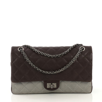Chanel Bicolor Reissue 2.55 Flap Bag Quilted Caviar and Washed Lambskin 227