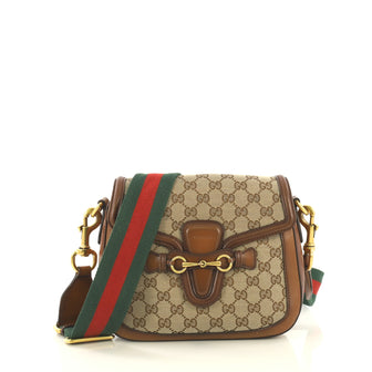 Gucci Lady Web Shoulder Bag GG Canvas Medium Brown 429113