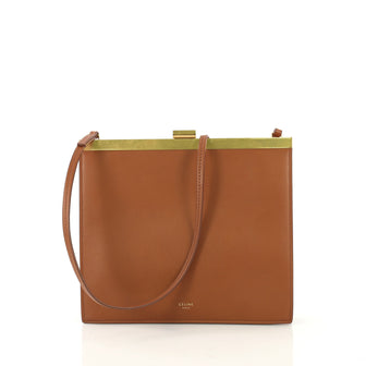 Celine Clasp Crossbody Bag Leather Mini - Designer Handbag 42923/3 