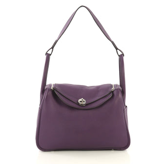 Hermes Lindy Eclat Handbag Clemence 30 - Designer Handbag - Rebag