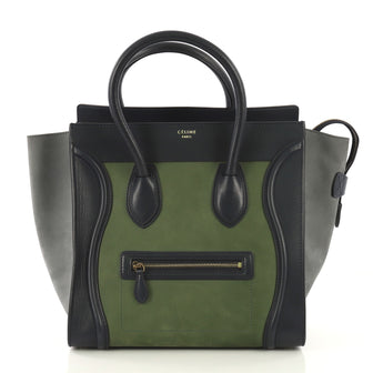 Celine Bicolor Luggage Handbag Nubuck Mini - 42926/1