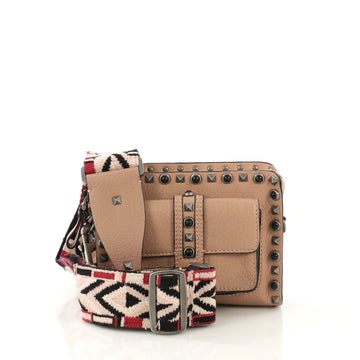 Valentino Rolling Rockstud Pocket Crossbody Leather with Cabochons Mini- 42926/4
