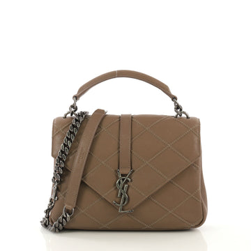 Saint Laurent Classic Monogram College Bag Quilted Leather Medium-42960/1
