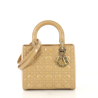 Christian Dior Lady Dior Handbag Cannage Quilt Patent Medium - 42960/5