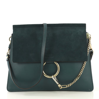 Chloe Faye Shoulder Bag Leather and Suede Medium 42971/1