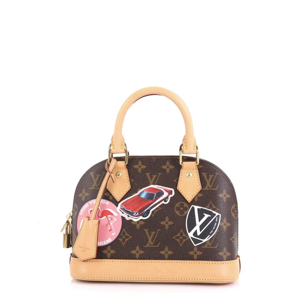 Louis Vuitton Alma Handbag Limited Edition World Tour Monogram Canvas BB  Brown 4299614